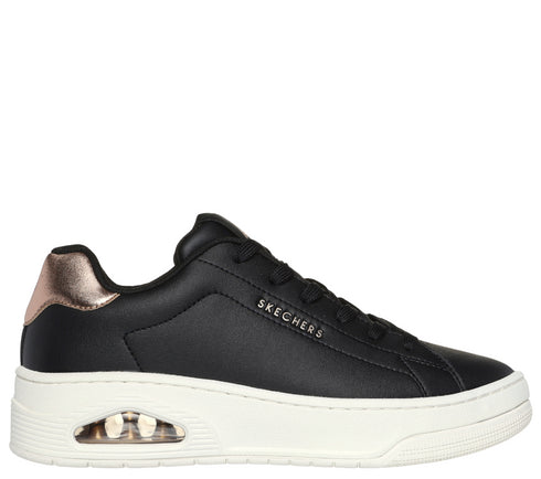 Pantofi sport, dama, SKECHERS UNO COURT-COURTED 177700-BLK negru, piele ecologica
